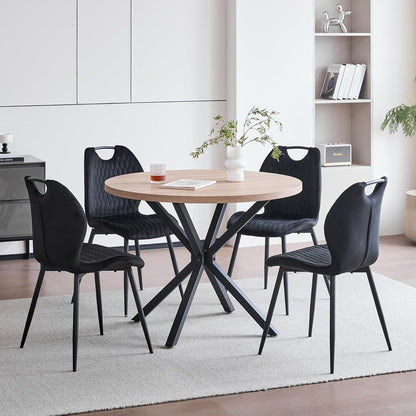 Esszimmerstühle Set 8 – Modern, Bequem & Robust Schwarz