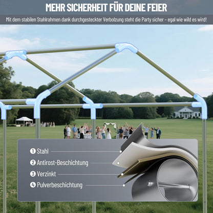 Pavillon 3x4m mit Seitenwänden – Dein Partyzelt für Grill & mehr