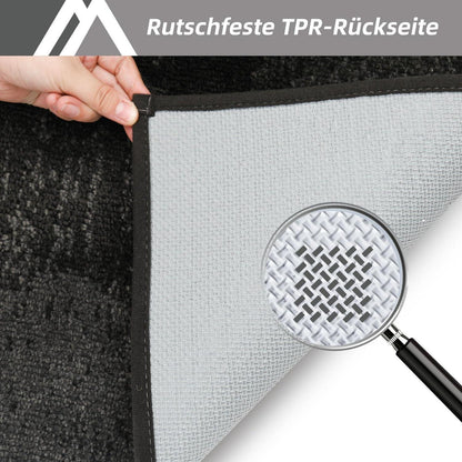 Fußmatte Karomuster Dunkelgrau 80x120 cm – Rutschfest & Saugfähig
