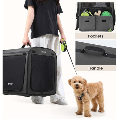 Faltbare Hundebox 61x52x45cm – Atmungsaktiv & Sicher für Reisen