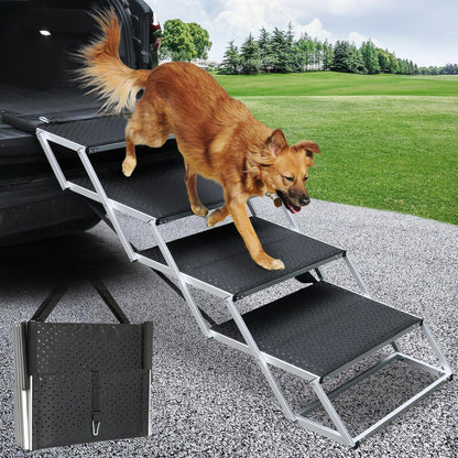 Hundetreppe Auto klappbar – 4 Stufen, 70-90cm