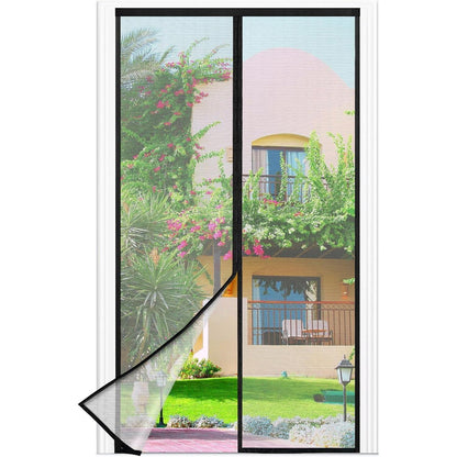 Fliegengitter Balkontür Magnetisch 85x205cm Schwarz