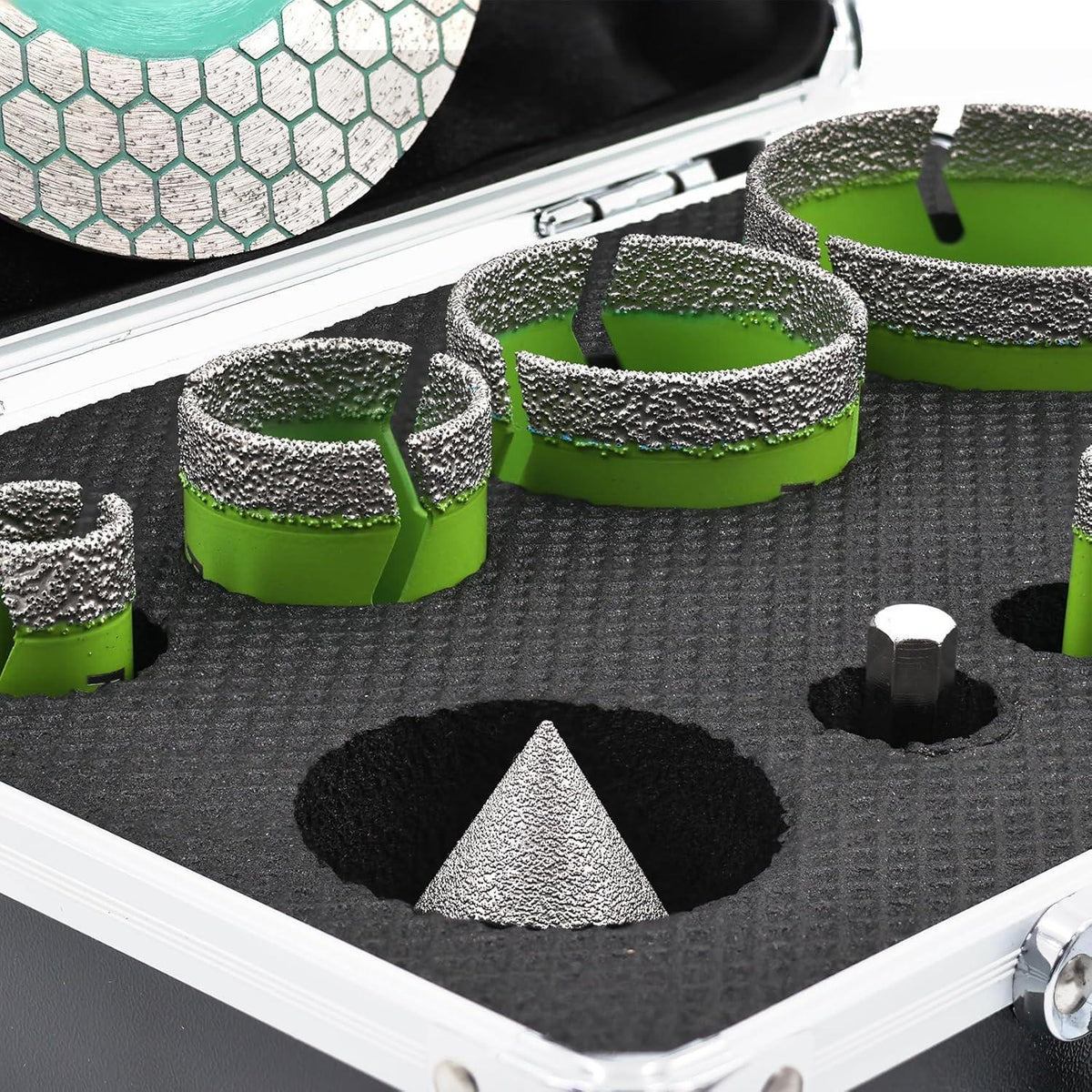 Diamant Fliesenbohrer Set M14 mit Trennscheibe & Zubehör