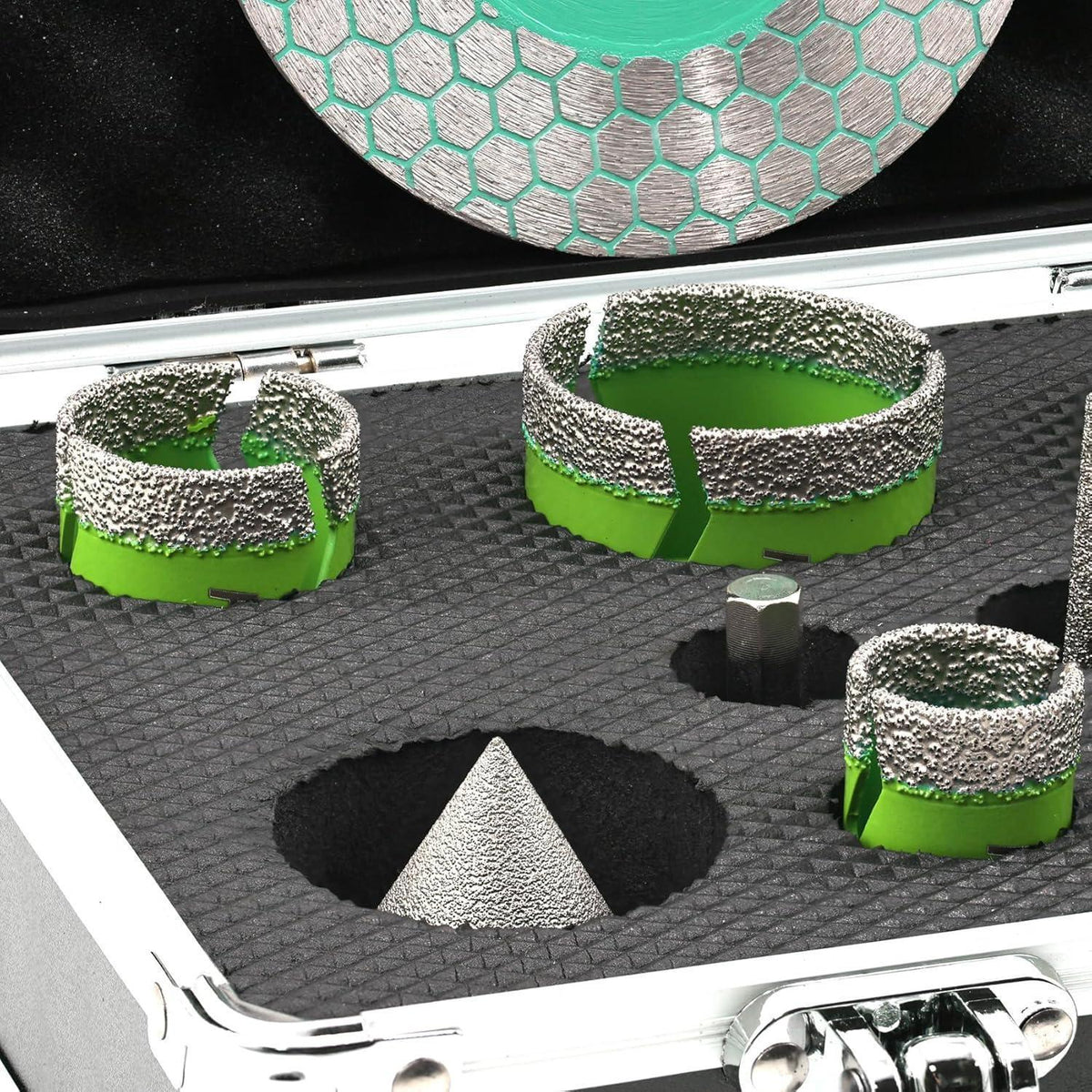 Diamant Fliesenbohrer Set 11-teilig mit Trennscheibe