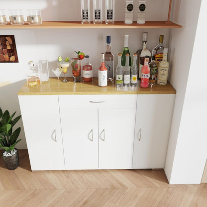 Weiße Kommode mit Anti-Kipp-Sicherung | Schmaler Schrank für Schlafzimmer & Flur