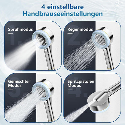 Wassersparender Duschkopf mit Filter & Hochdruck Handbrause