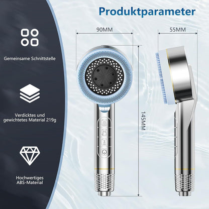 Wassersparender Duschkopf mit Filter & Hochdruck Handbrause