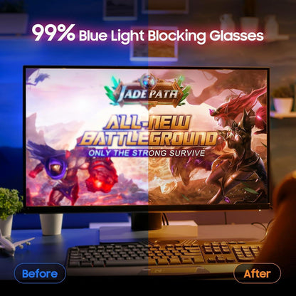 Blaulichtfilter Brille Damen Herren - Gaming & Computer Schutz