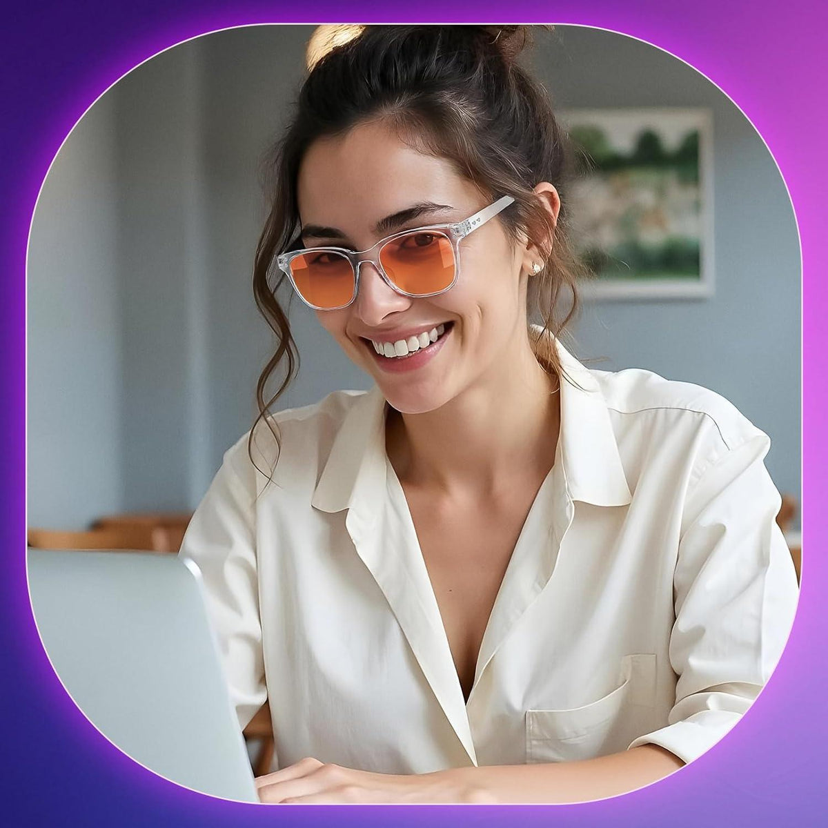 Blaulichtfilter Brille Damen Herren - Gaming & Computer Schutz