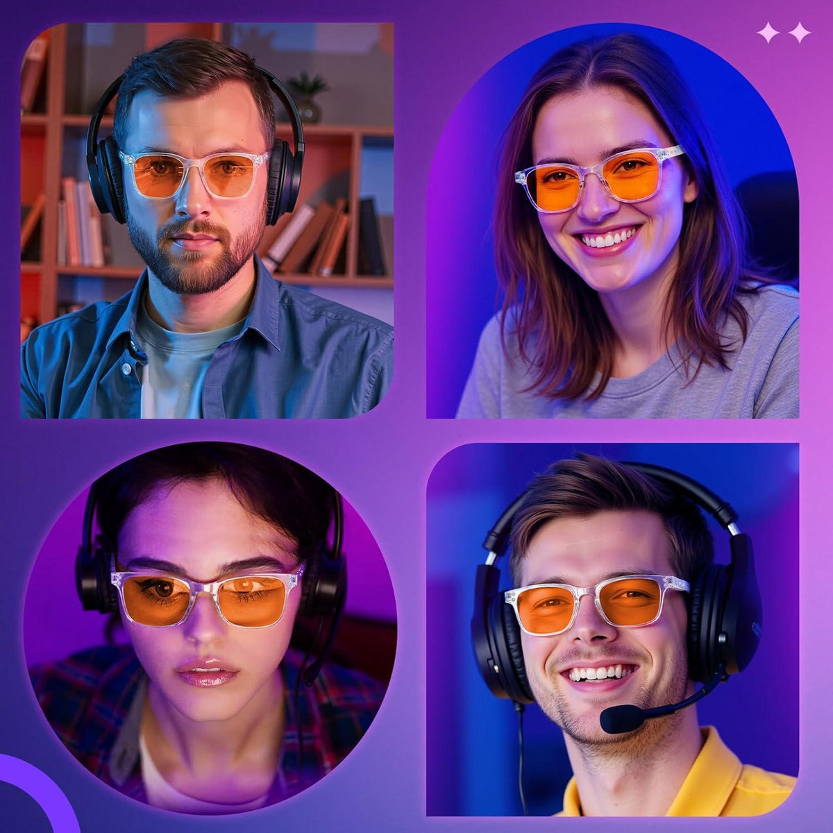Blaulichtfilter Brille Damen Herren - Gaming & Computer Schutz