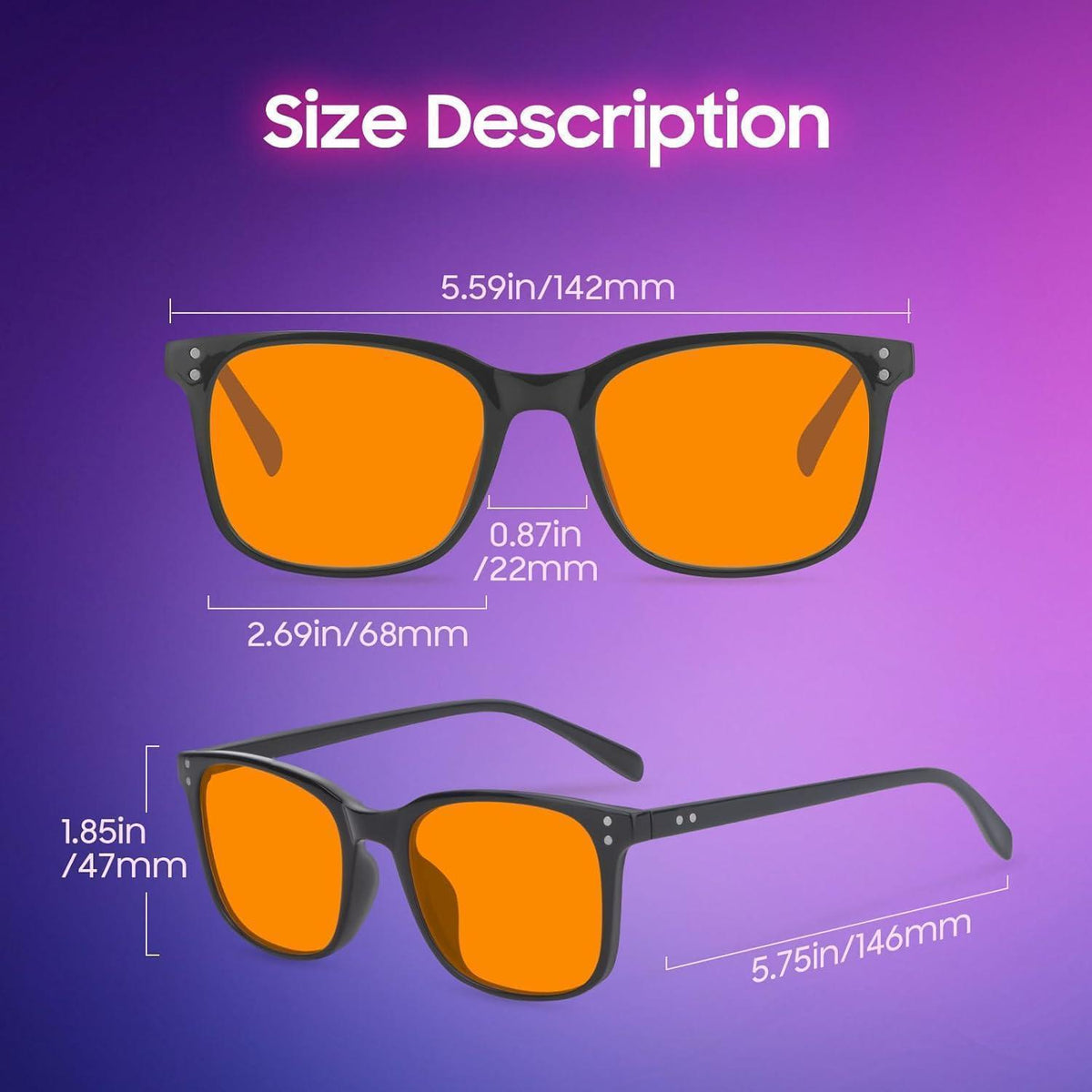 Blaulichtfilter Brille für Damen & Herren - Reduziert Augenermüdung