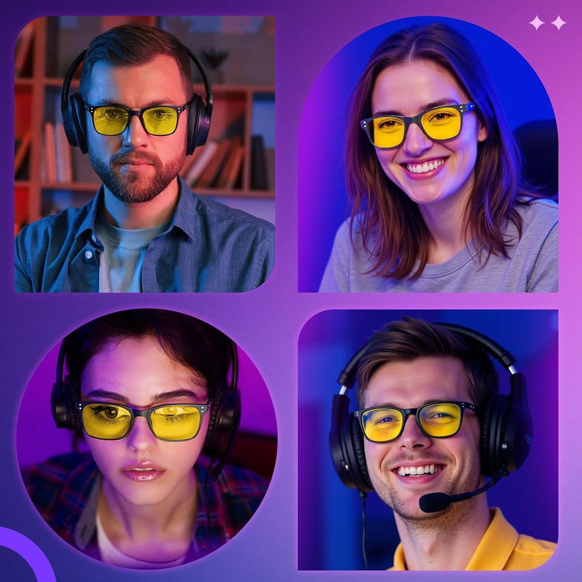 Blaulichtfilter Brille für Damen & Herren - Reduziert Augenermüdung