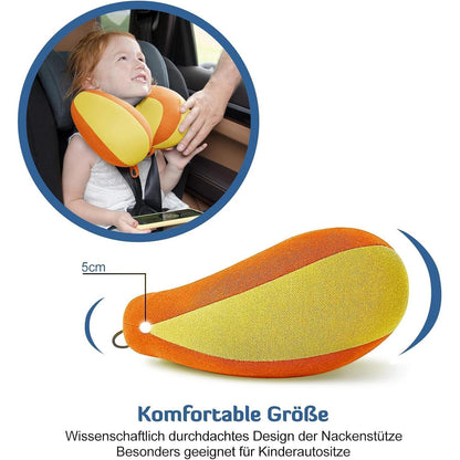 Kinder Reisekissen Nackenkissen U-Form Orange
