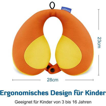 Kinder Reisekissen Nackenkissen U-Form Orange