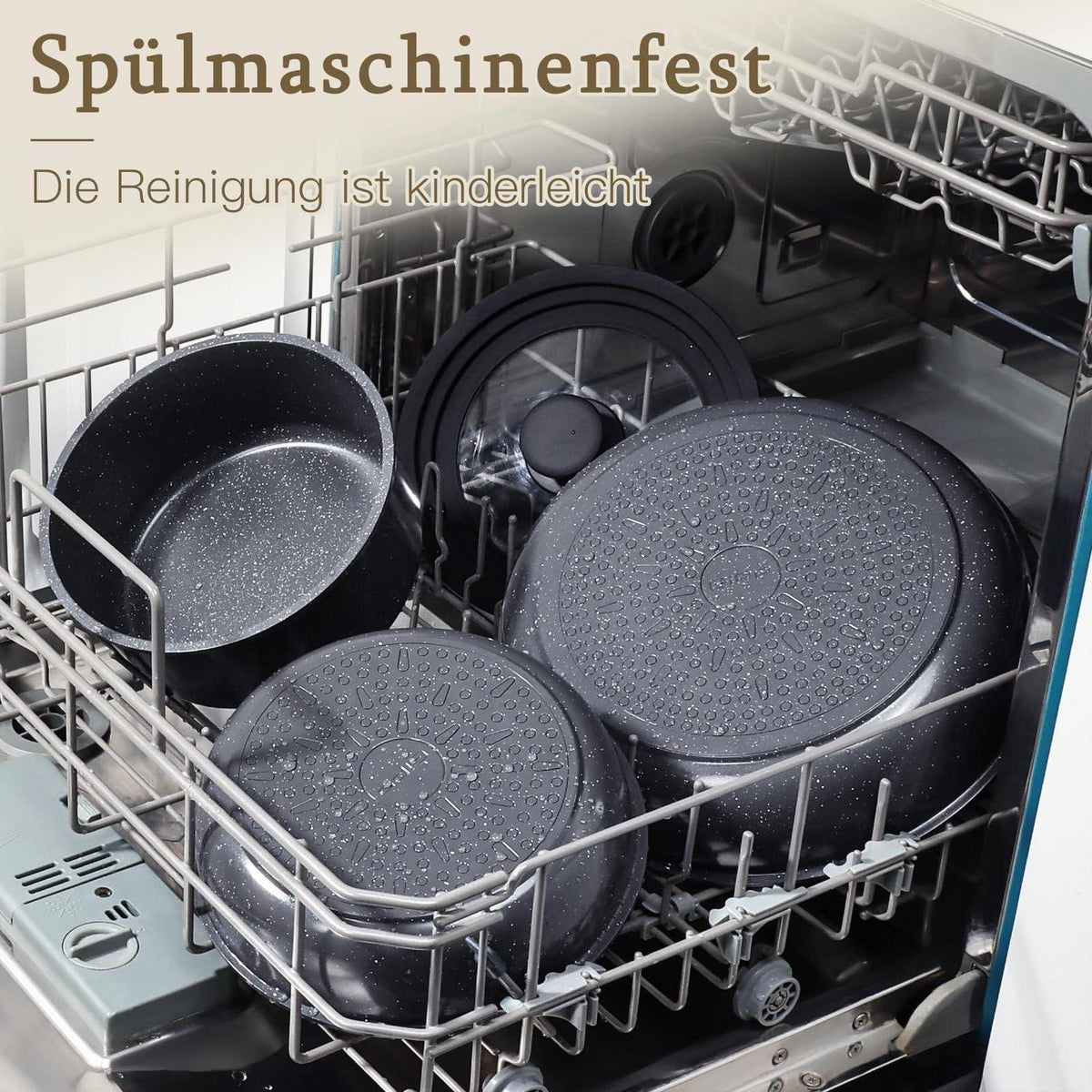 15-teiliges Granit Topfset mit Antihaftbeschichtung