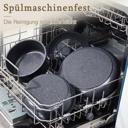 15-teiliges Granit Topfset mit Antihaftbeschichtung