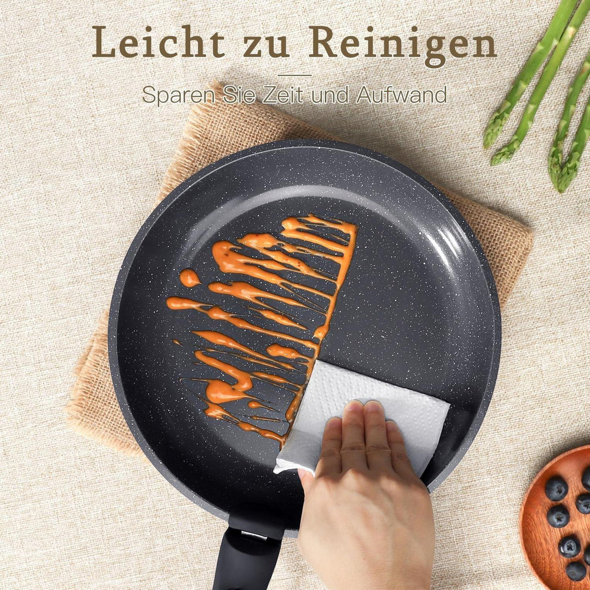 15-teiliges Granit Topfset mit Antihaftbeschichtung