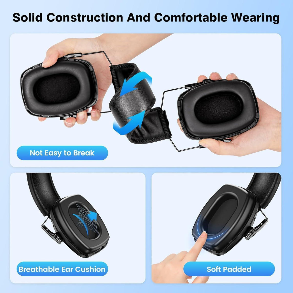 Kapselgehörschutz Kinder – Lärmschutz 35dB, Verstellbar & Komfortabel