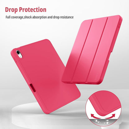 iPad Hülle mit Stifthalter, dreifach faltbar, Hotpink