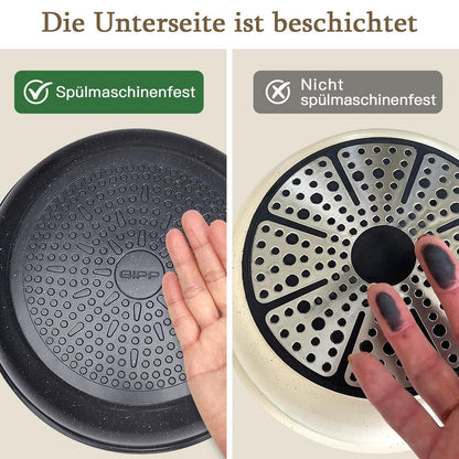 21-teiliges Kochgeschirrset mit abnehmbaren Griffen & Antihaftbeschichtung