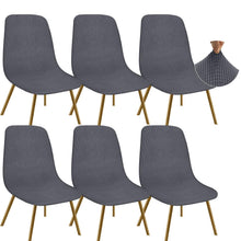Jacquard Stuhlhussen Set 6 | Grau | Elastisch & Dekorativ