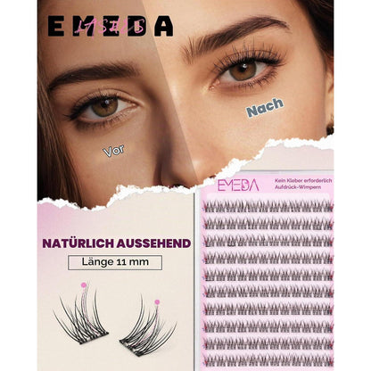 Selbstklebende Cluster Wimpern 11mm – Natürlich & Rückstandslos