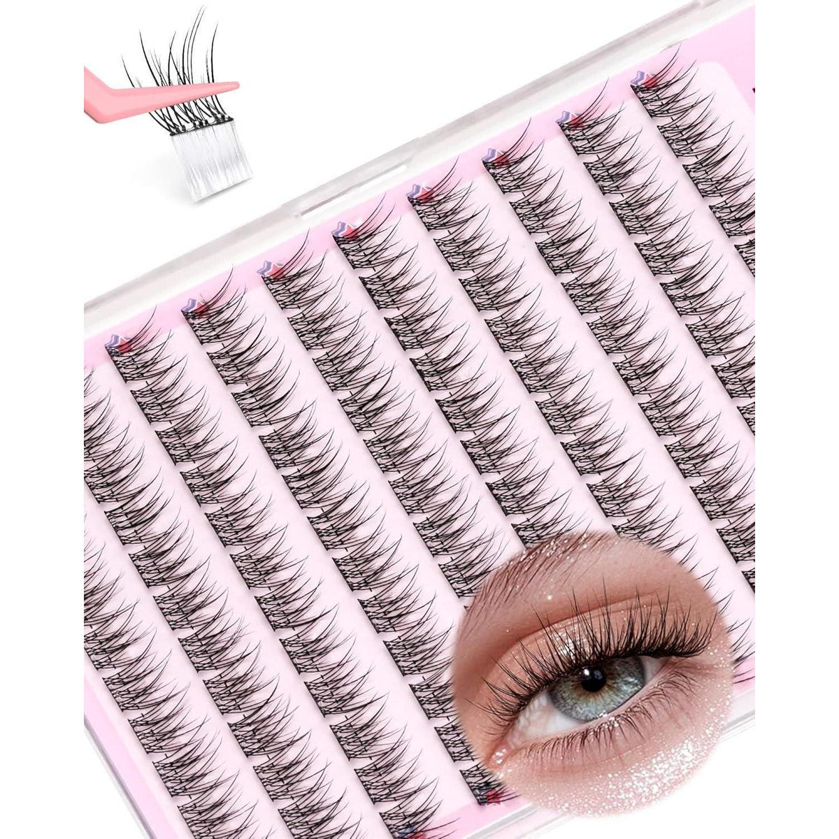 Selbstklebende Cluster Wimpern 11mm – Natürlich & Rückstandslos