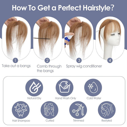 Echthaar Clip-in Pony – Hellbraun #6 – Wispy Pony für Damen