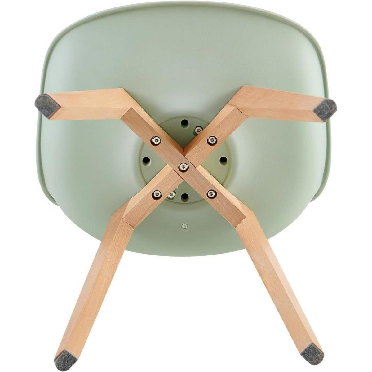 Skandinavische Esszimmerstühle 4er Set mit Sitzkissen & Holzbeinen