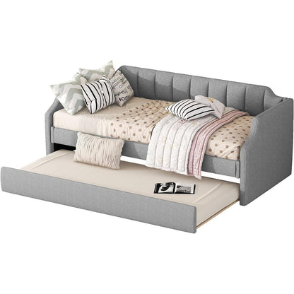 Graues Tagesbett 90x200 mit Rollbett
