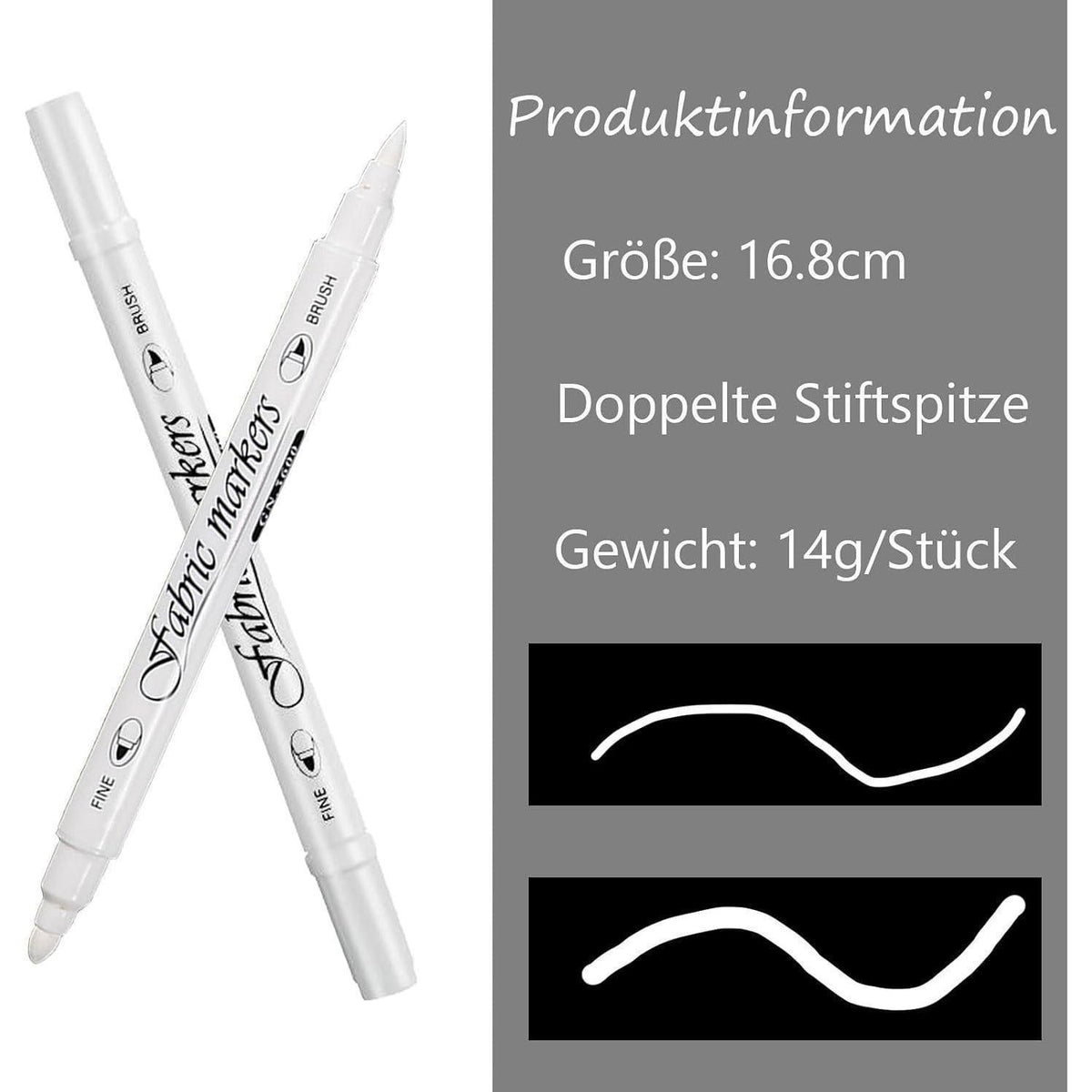 Textilstifte Weiß – Waschmaschinenfest & Vielseitig