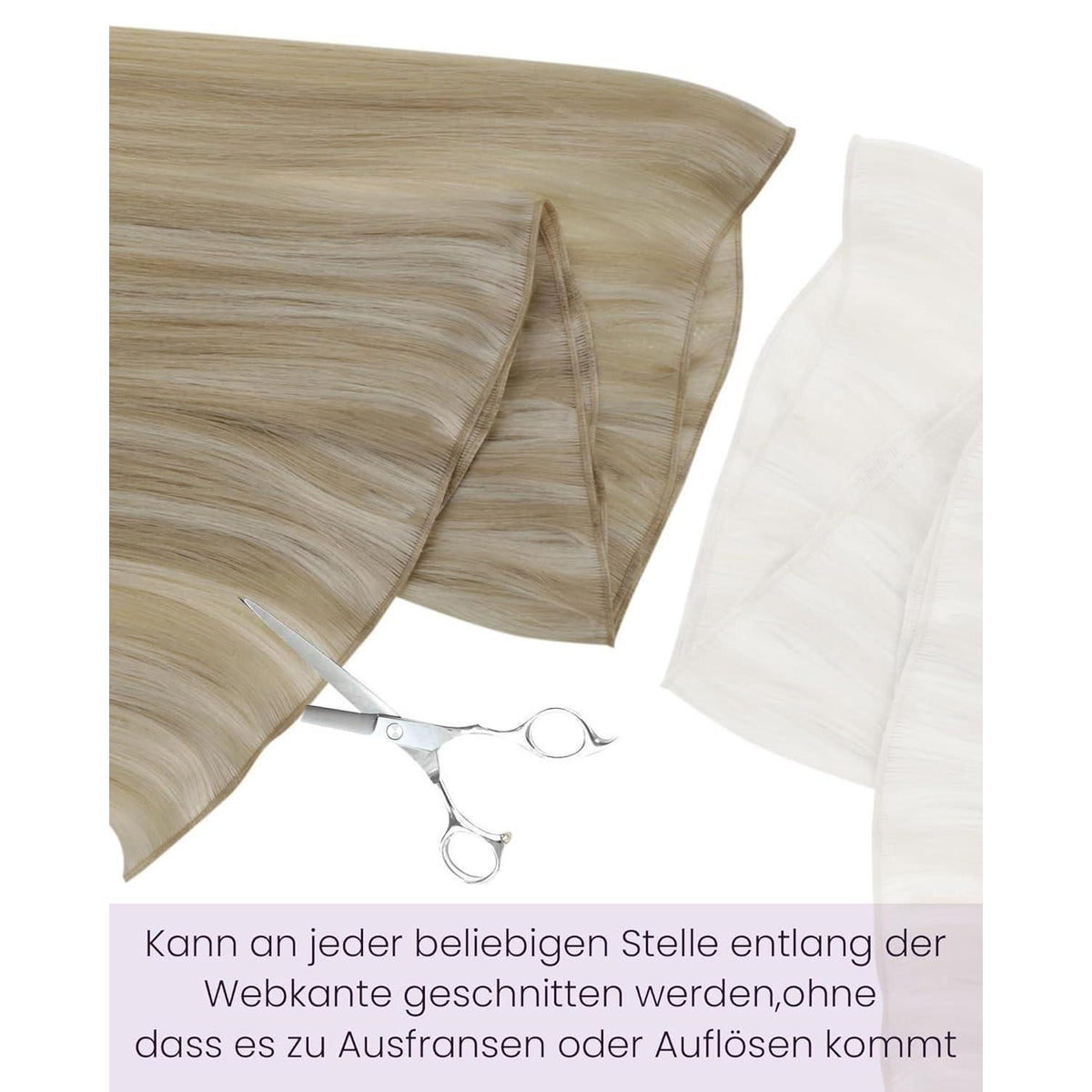 Echthaar Tressen Blonde Highlights #16/22 40cm