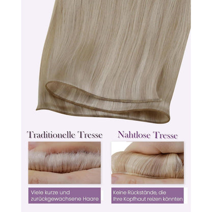 Echthaar Tressen Aschblond Highlight #18/613 – 45cm