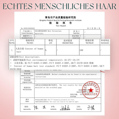 Echthaar Tressen Blond Highlights 55cm - Haarverlängerung