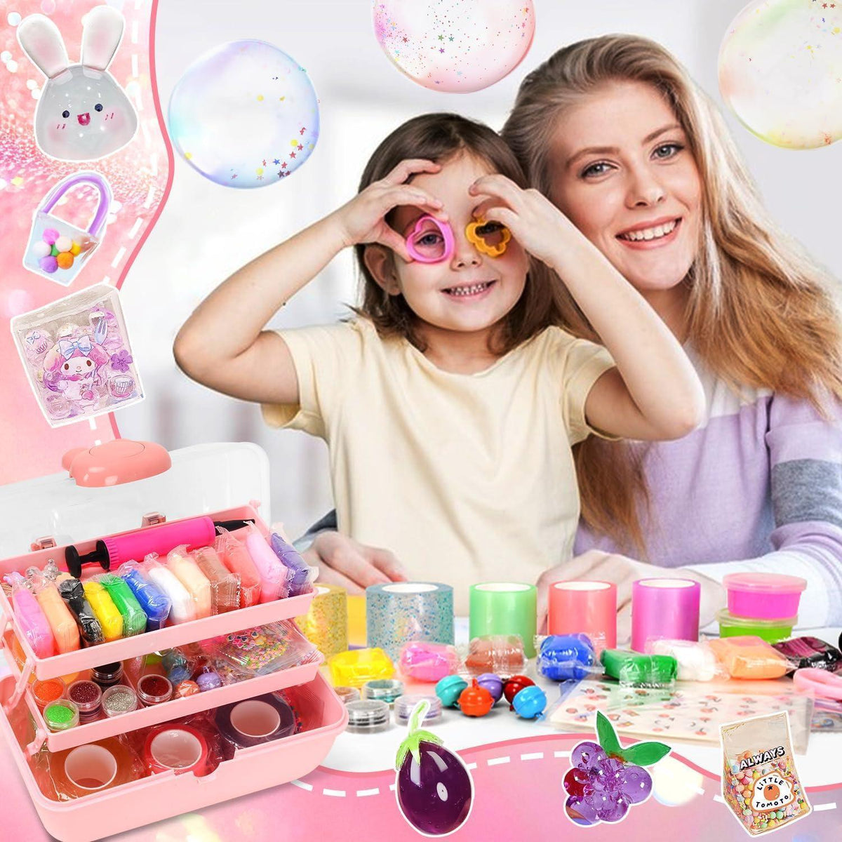 Nano Tape Bubbles Set – Bastelset Kinder mit Pailletten & Aufklebern