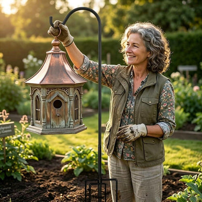 Schäferhaken 234cm – Vogelfutter & Laternenhalter für den Garten