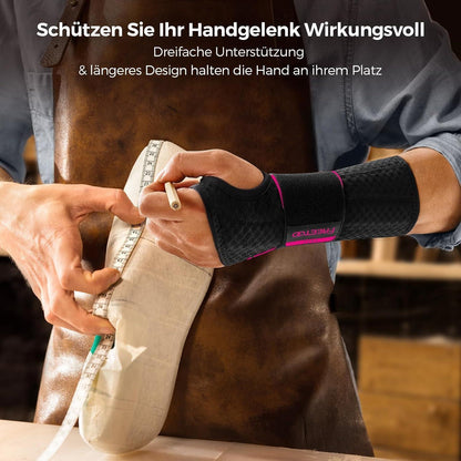 Handgelenkstütze mit Karpaltunnel-Schiene, Kirschrot, Größe XS