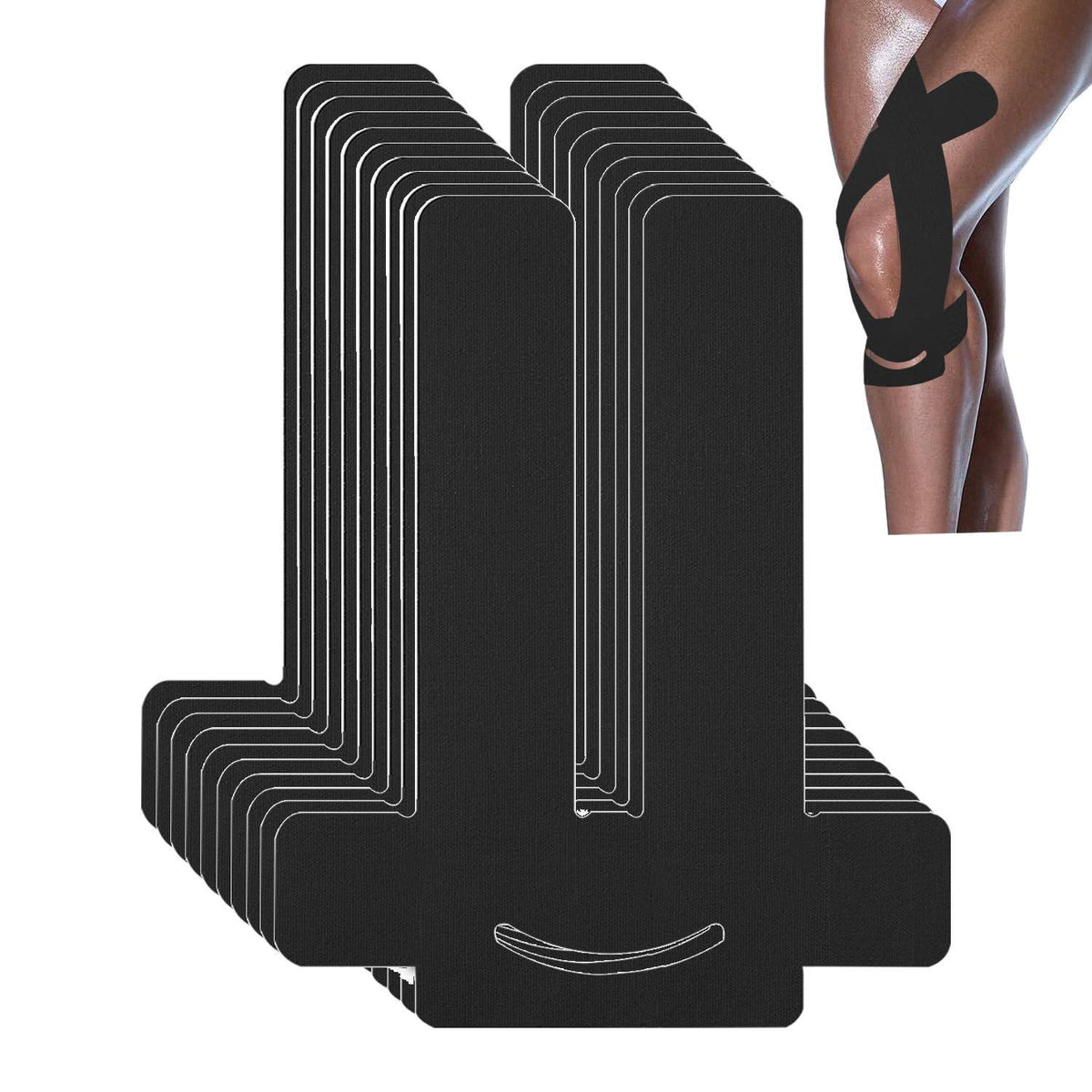 Vorgeschnittenes Kinesiotape für Knie – 10er Pack für Schmerzlinderung