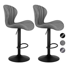 Barhocker Set 2 - Höhenverstellbar & Schwenkbar, Grau