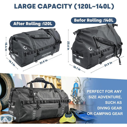 Wasserdichte Reisetasche 120-140L für Motorrad, Auto & Boot