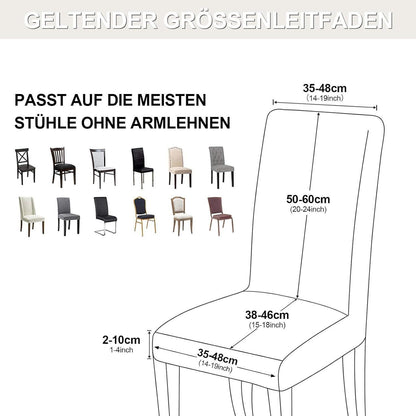 Stuhlhussen 4er Set Stretch Kurzflor – Weiß