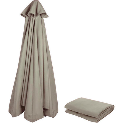 Sonnenschirm Ersatzbezug ⌀ 2m-4m, 8/6 Streben, Taupe, UV Schutz