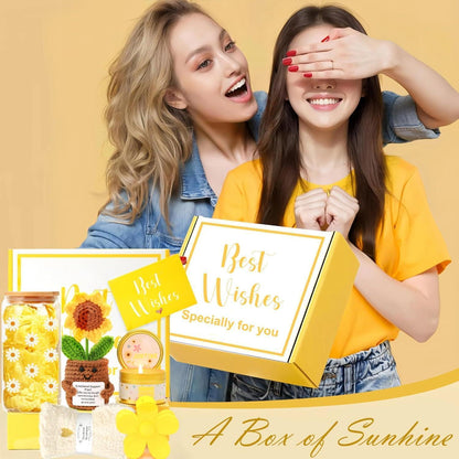 Sonnenblumen Geschenkset für Frauen – Entspannung & Wohlfühl-Geschenk