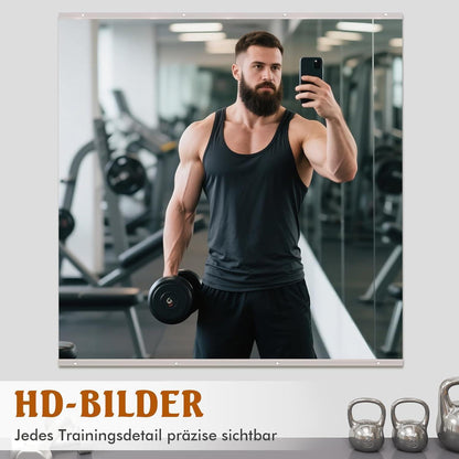 WEER Heim Gym Spiegel 140x42cm - 2er Set, Gehärtetes Glas