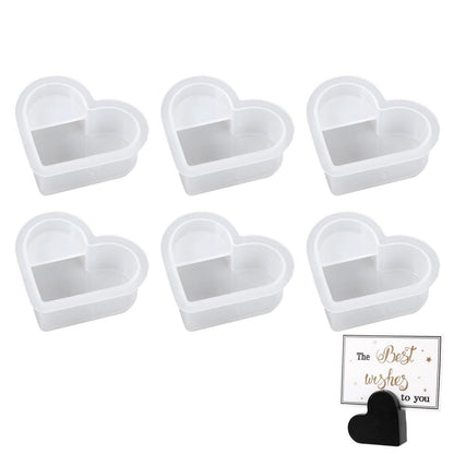 Silikonform Herz 6er Set – Gießformen für Epoxidharz & DIY