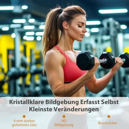 Rahmenloser Wandspiegel 140x42cm - 2er Set für Fitness & Co.