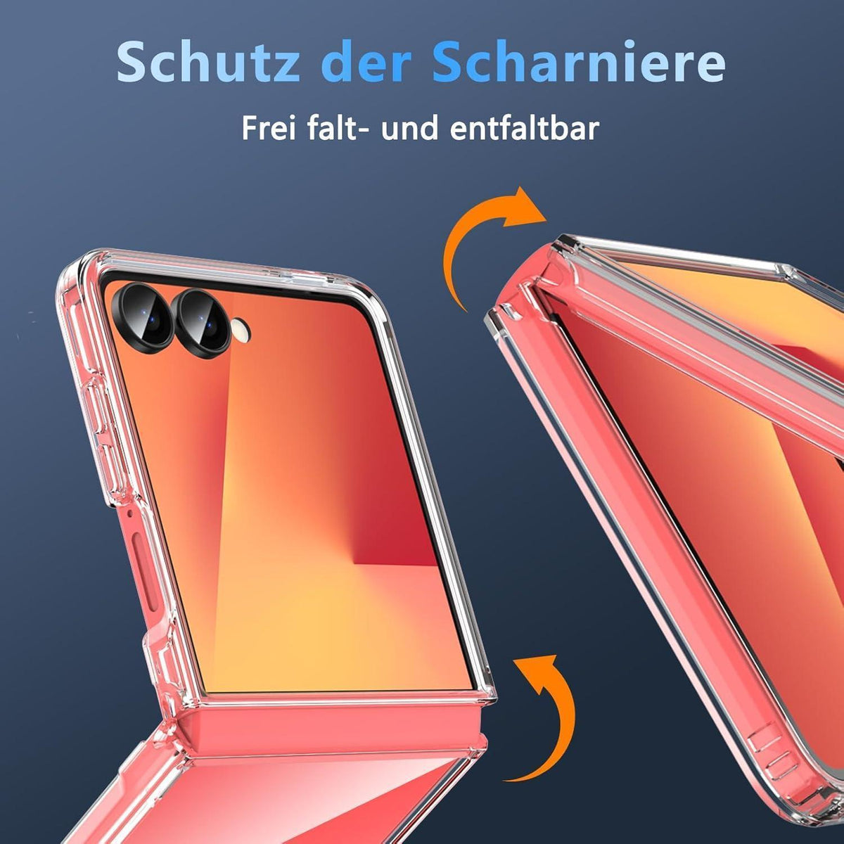 Samsung Galaxy Z Flip 7 Hülle, Militärschutz, Transparent