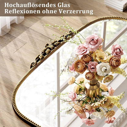 Vintage Wandspiegel 90x67cm, Barock Gold/Kupfer