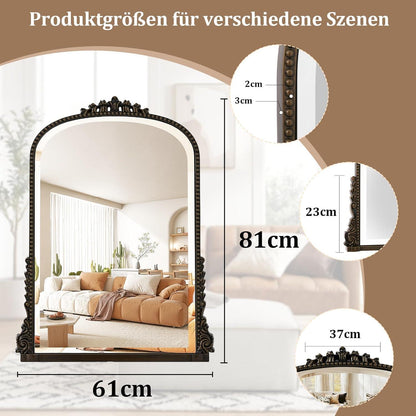 Vintage Wandspiegel 81x61cm – Barock Spiegel Gold oder Kupfer