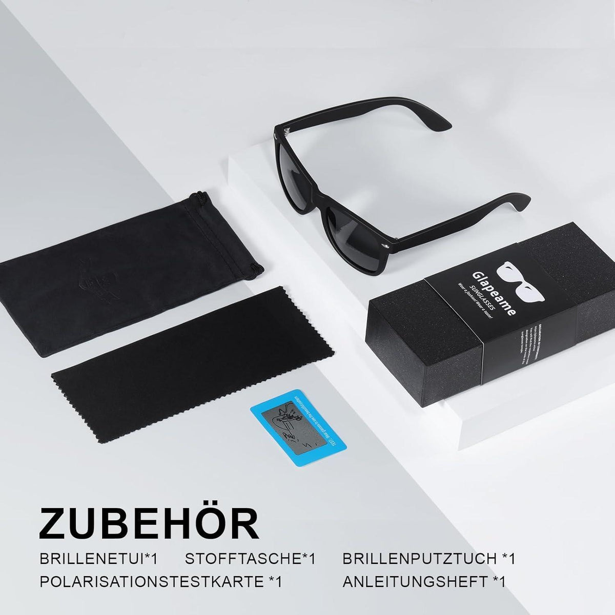 Polarisierte Sonnenbrille Unisex Retro Vintage UV400 mit Etui